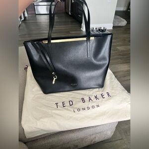 Ted Baker Black Tote with Gold Trim